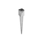 Fixtout - pied de poteau de jardin carr zingu  enfoncer - 101 x 900 x 2 mm
