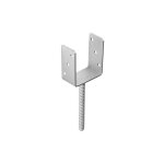 Fixtout - pied de poteau lourd en u zingué à ancrer - 101 x 120 x 4 mm Fixtout - pied de poteau lourd en u zingué à ancrer - 101 x 120 x 4 mm