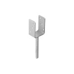 Fixtout - pied de poteau lourd en u zingué à ancrer - 81 x 120 x 4 mm Fixtout - pied de poteau lourd en u zingué à ancrer - 81 x 120 x 4 mm