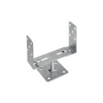 Fixtout - pied de poteau en u rglable de 96  200 mm galvanis  visser - 96 - 200 mm