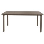 Noa table rectangulaire intrieur, extrieur 160x90 pied chocolat - tableau chocolat - garbar