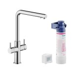 Nobili - mitigeur d'vier avec systme de filtration sorgente filtra srie aq93823 / 3vbcr chrom - laiton ...