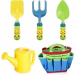 Noel ensemble d'outils de jardin, 5 pi�ces jouet de jardin enfants avec arrosoir, pelle, sac, r�teau, ...