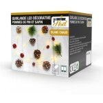 La boutique de noel - guirlande lumineuse avec pommes de pin