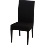 Noir) lot de 2 housses de chaise extensibles, housses de chaise de salle  manger universelles, housses ...