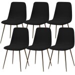 (noir)lot de 6 moderne housse de chaise de salle � manger lavable universel couverture de chaise de cuisine ...