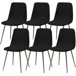 Noir)lot de 6 moderne housse de chaise de salle � manger lavable universel couverture de chaise de cuisine ...