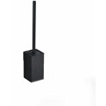 Noir) porte - brosse de toilette carr� mural en acier inoxydable 304 avec 1 t�tes de brosse debuns