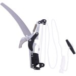 Noir - scie t�l�scopique coupe - branches avec c�ble traction arbre scie jardinage - csparkv