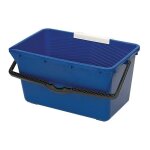 Seau 18 l plastique bleu pour nettoyages de fentre
