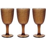 Non - set 3 gobelets verre ambr� 250 cc verre ambr�