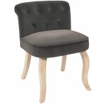 Nora - fauteuil avec dossier capitonn� velours anthracite