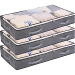 Lot de 3 sac de rangement sous lit 75l conteneurs de rangement de grande capacité avec fenêtre et poigné ... Lot de 3 sac de rangement sous lit 75l conteneurs de rangement de grande capacité avec fenêtre et poigné ...