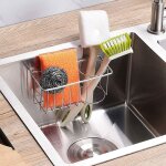 Norcks support Éponge de cuisine en acier inoxydable - organiseur Éponge d'évier support Égouttoir À ... Norcks support Éponge de cuisine en acier inoxydable - organiseur Éponge d'évier support Égouttoir À ...