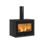La nordica extraflame - 7115000 - poele a bois - dante - noir nordica - dantenoir