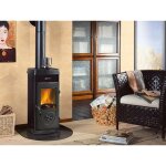 Poele a' bois la nordica extraflame super junior avec habillage en acier e'maille' vert 5 kw 143 m chauffable ...