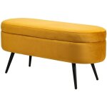 Nordlys - banc design scandinave avec rangement pieds metal