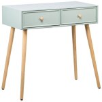 Nordlys - console table scandinave en bois avec 2 tiroirs