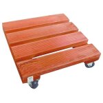 Nortene support � roulettes bois carr�  flora roll lasure  - 40 x 40 cm