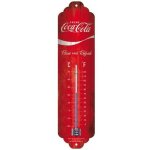 Thermomtre en mtal pub 28 x 6. 5 cm coca cola logo rouge