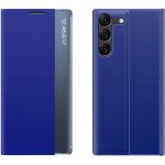 Nouveau Étui sleep view case bleu pour samsung s24 + avec rabat magnétique Nouveau Étui sleep view case bleu pour samsung s24 + avec rabat magnétique