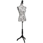 Nova - buste de prsentation femme buste mannequin de couture noir et blanc 76425