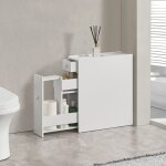 [en. casa] - meuble bas de salle de bain kihni  2 tiroirs blanc