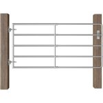 Fimei portillon � 5 barres acier (95 - 170)x90 cm argent�