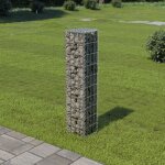 Nova - the living store mur � gabion avec couvercles acier galvanis� 20x20x100 cm - mur en gabion - cloture ...