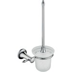 Novaservis - ferro retro - brosse wc murale avec support, verre mat / chrome are14