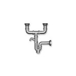 Siphons - siphon pour vier double 49 mm sans trop - plein, plastique nsp22 - novaservis