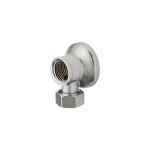 Noyon&thiebault - applique �crou collet battu en laiton chrom� �14 - f15x21 (1 / 2)