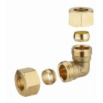 Noyon&thiebault - coude laiton bicone �gal pour tube cuivre � 16 mm - 612 - 16l1