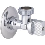 Noyon&thiebault - robinet d'arrt querre 1 / 4 tour avec rosace chrom m15x21 - m20x27