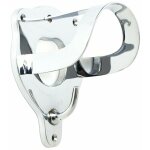 Porte - bride en laiton chrom� avec vis polies � la main