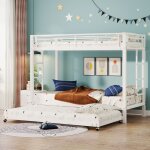 Dans les nuages - lit superpos� 90x190 cm / 90x200 cm, avec 2 escalier, 3 sommier � lattes, cadre en ...