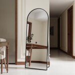 Dans les nuages - miroir sur pied arqu�, 165x60 cm, avec cadre en m�tal, miroir sur toute la longueur, ...