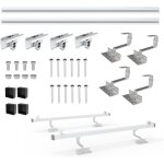 Kit de montage photovoltaque pv pour toit de tuile, crochets de toit, avec profil solaire en aluminium, ...