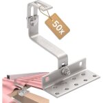 Nuasol - nuafix 50x crochets de toit pour installations pv profils en aluminium
