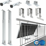 Nuasol - support de balustrade de balcon pour 1 panneau solaire et un onduleur photovoltaque carr kit ...
