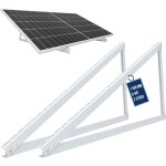 Nuasol - support pour panneau solaire jusqu'� 118 cm - toit plat pv - r�glable de 0 � 90 � - kit - aluminium ...