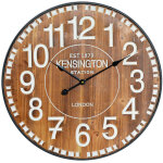 O91 - horloge murale vintage bois fonc� �60cm
