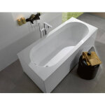 Villeroy&boch - oberon baignoire droite ovale 170 x 70 cm en marbre coul�, pieds fourni, blanc (ubq177obe2v ...