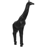 Objet dco girafe 19x8, 5x40 cm en polyrsine noir