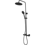 Saniverre - ocea colonne de douche thermostatique hauteur r�glable chrome noir mat