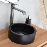 Ocean line - vasque ronde  poser effet bton noir, arlequin mini