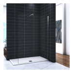 Ocean sanitaire - ocean paroi de douche 130x200cm en 8mm verre avec vitrification nano(anticalcaire) ...