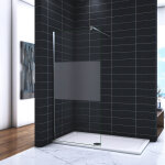 Ocean sanitaire - ocean paroi de douche 90x200cm en 8mm verre anticalcaire et sabl� au milieu livr� avec ...