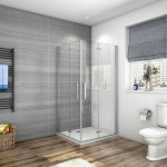 Ocean sanitaire - ocean cabine de douche 90x90x185cm en 6mm verre anticalcaire insinstallation en angle ...