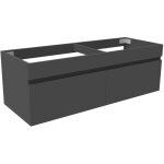 Ocean sanitaire - ocean meuble de rangement avec 2 portes ouvrantes, 120 x 45 x 40 cm, anthracite